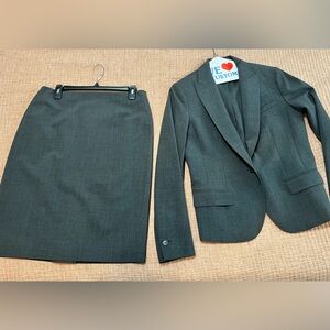 Anne Klein Charcoal Women’s Suit Jacket and Skirt Set